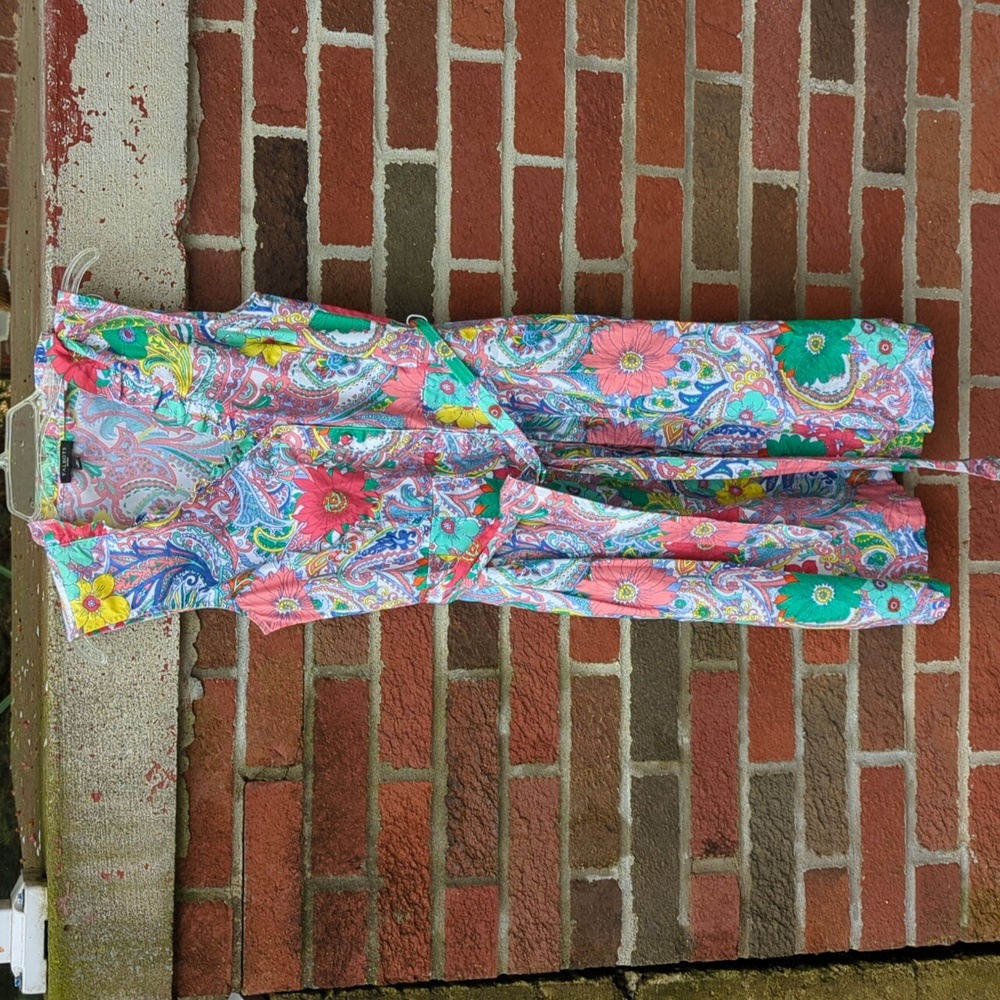 🆕 Talbots paisley sleeveless summer dress 2P